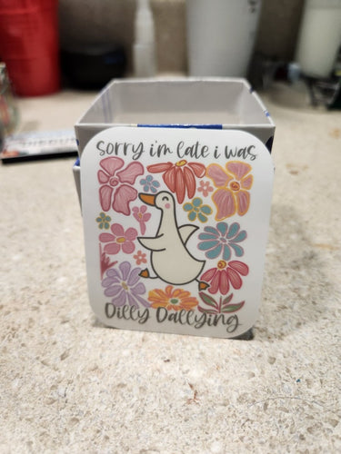 Dilly Dallying Goose Sticker – Late but Fabulous - Sticker - Charm and Char